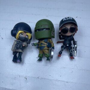 LOT OF 3 UBISOFT Collectible figure TACHANKA & ASH Rainbow Six Siege Series